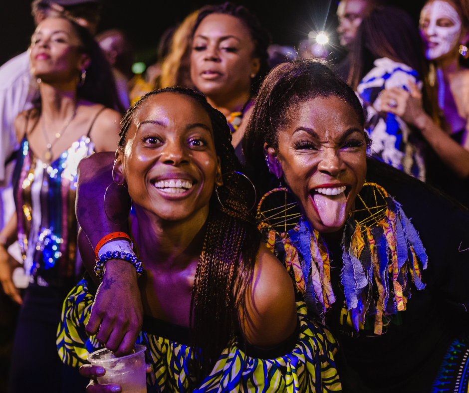 Group of Women at Festival having fun